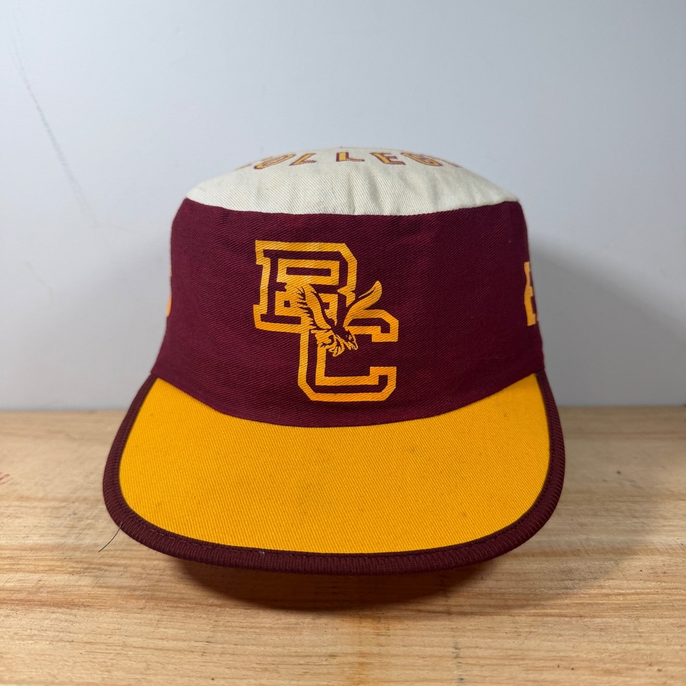 Boston College Eagles Painter Cap OSFA Maroon Gold Vintage 90s NCAA Twins Hat